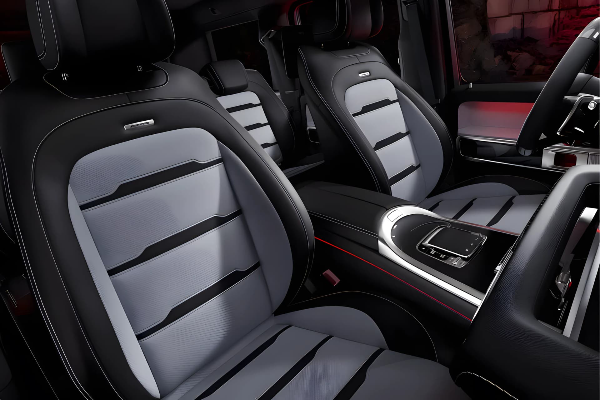 Mercedes Benz AMG G Class Front Seat and Centre Console Armrest View