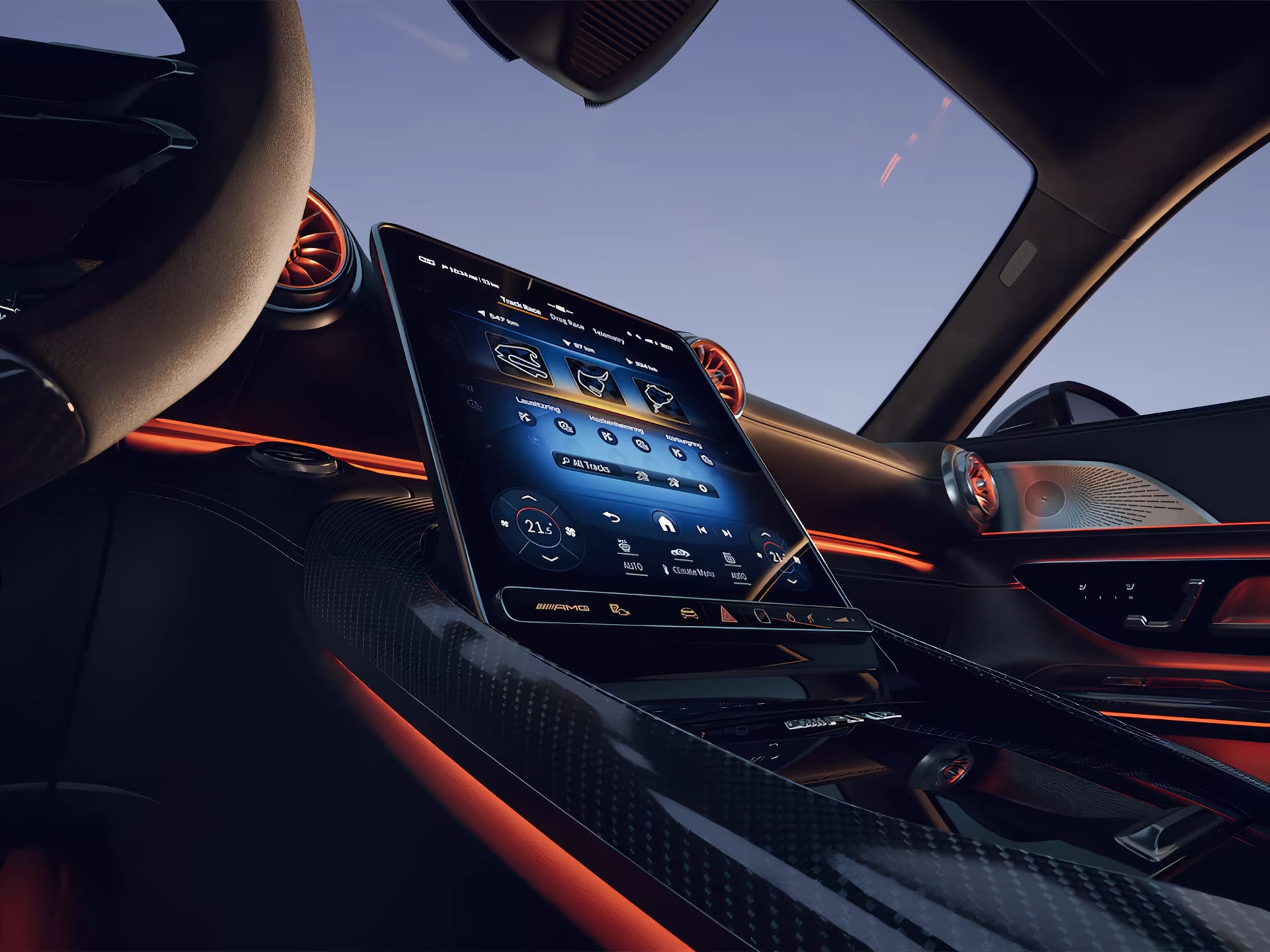 Mercedes Benz AMG GT Coupe Centre Console View