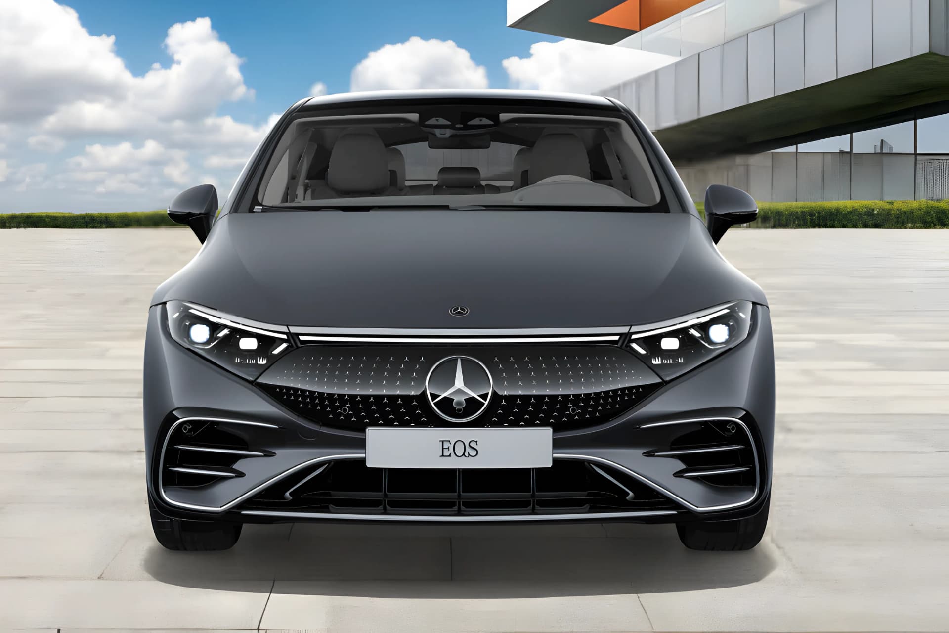Mercedes Benz EQS EV Front View