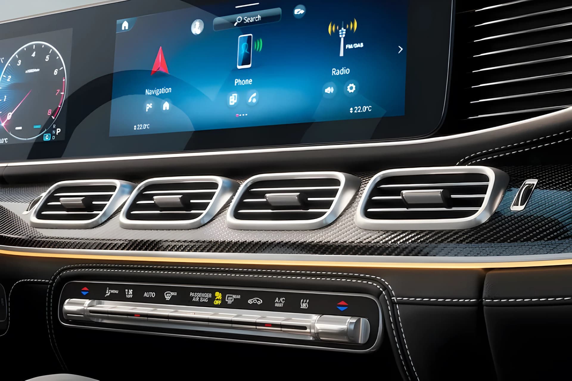 Mercedes Benz GLS Front AC Vent View