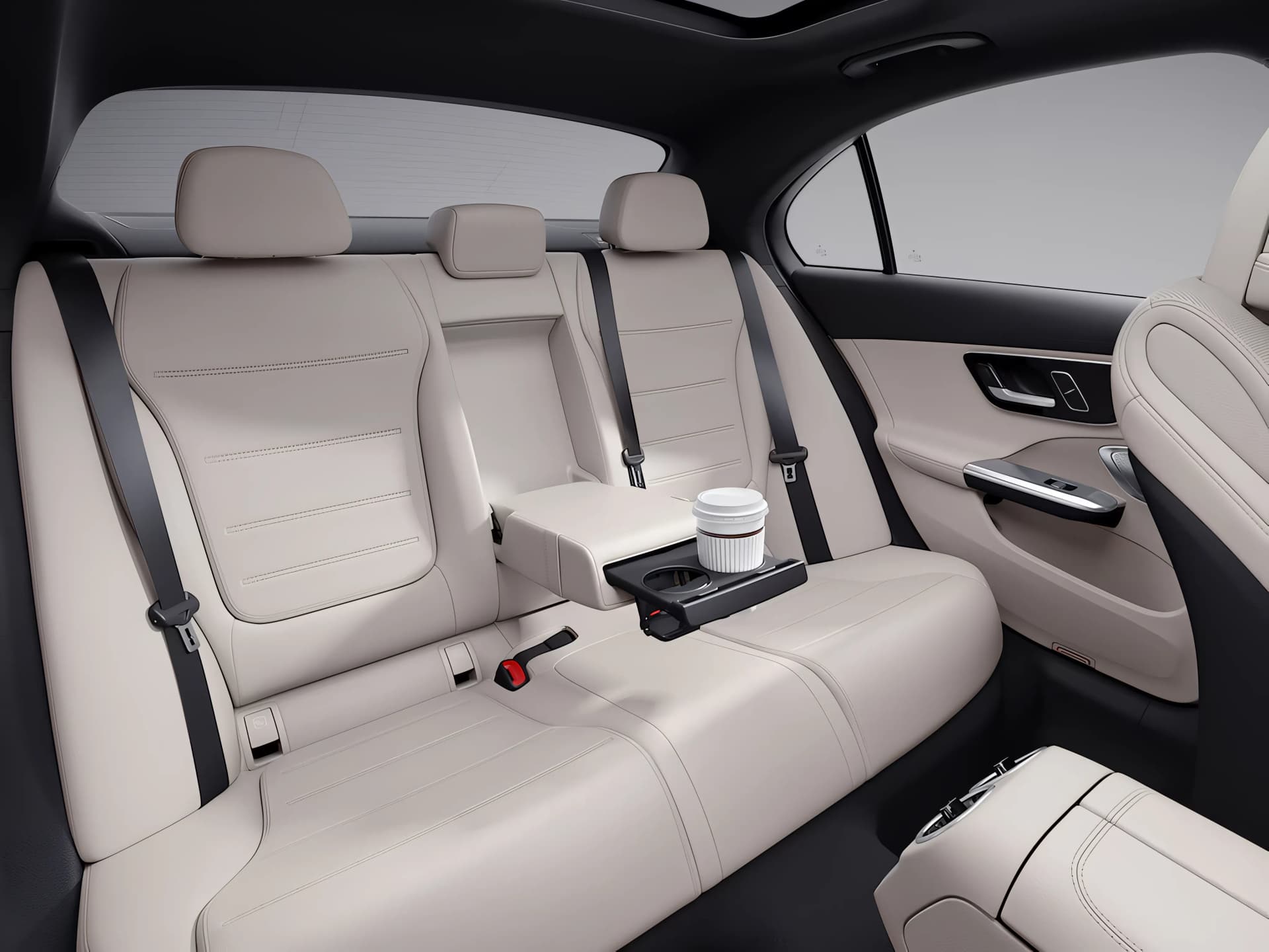 Mercedes Benz EQS SUV EV Rear Armrest View