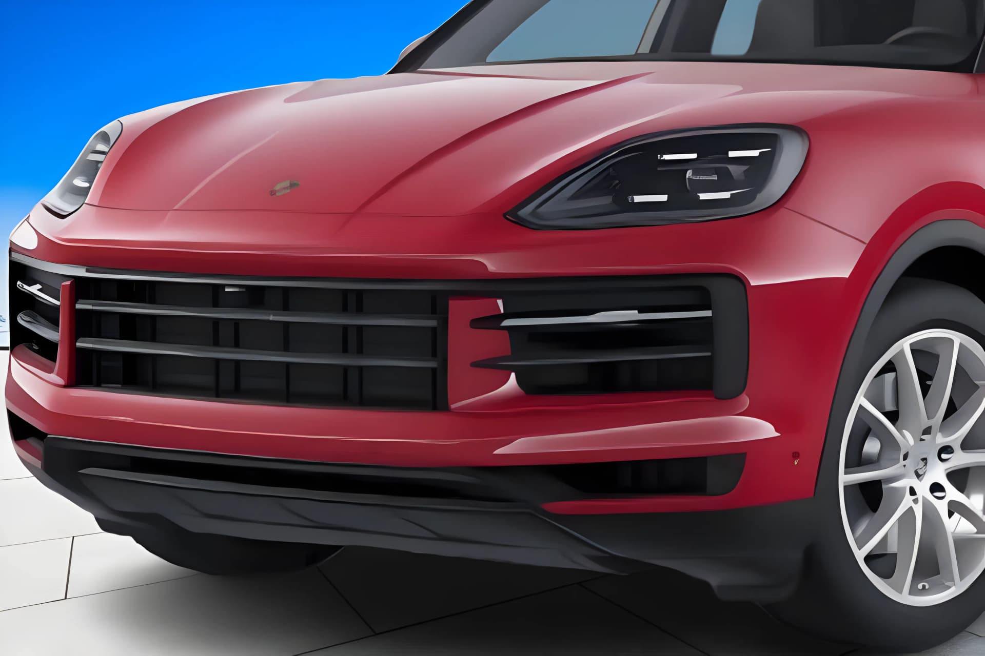 Porsche Cayenne Hybrid Front Bumper View