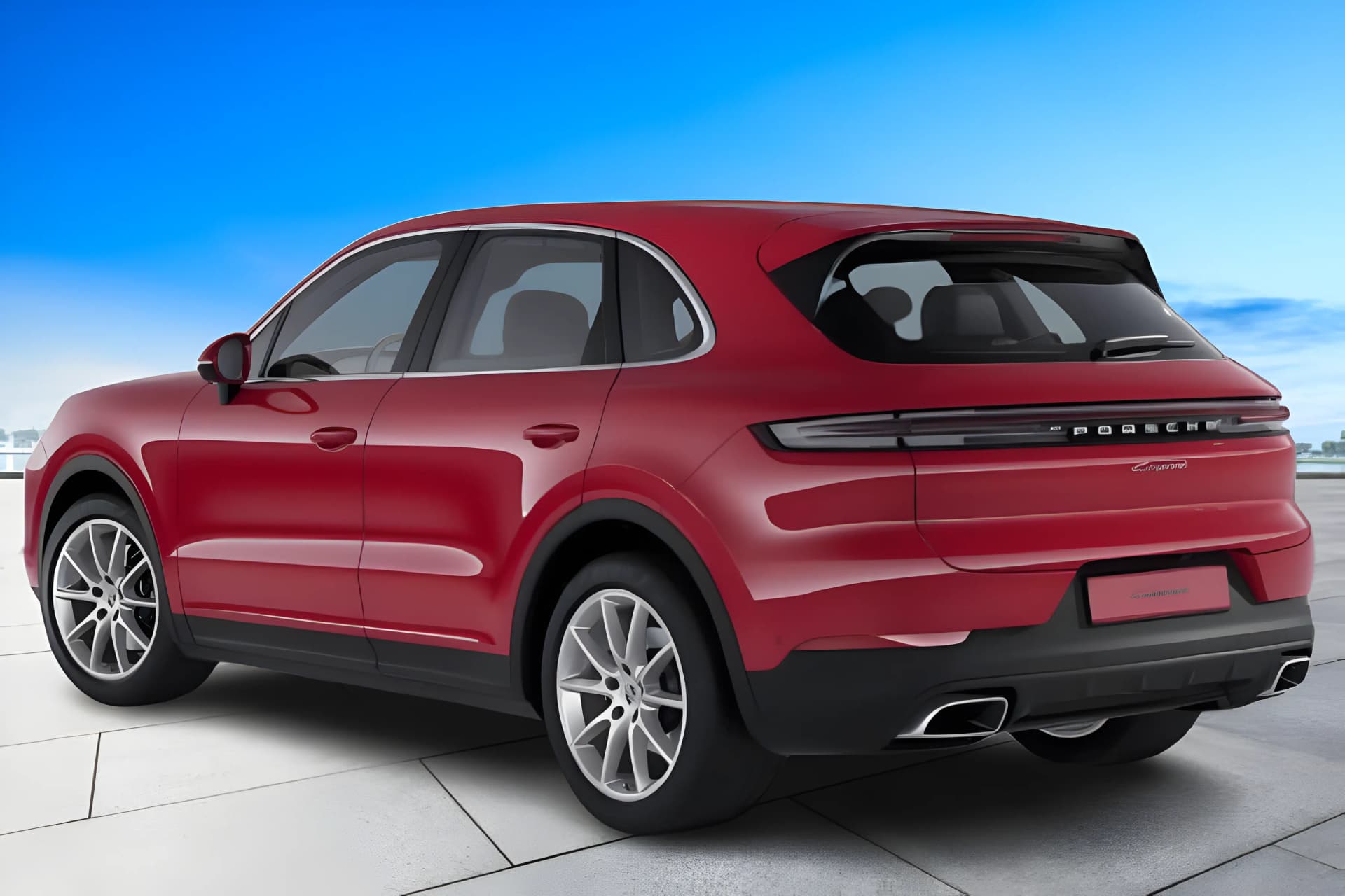 Porsche Cayenne Hybrid Rear Left View