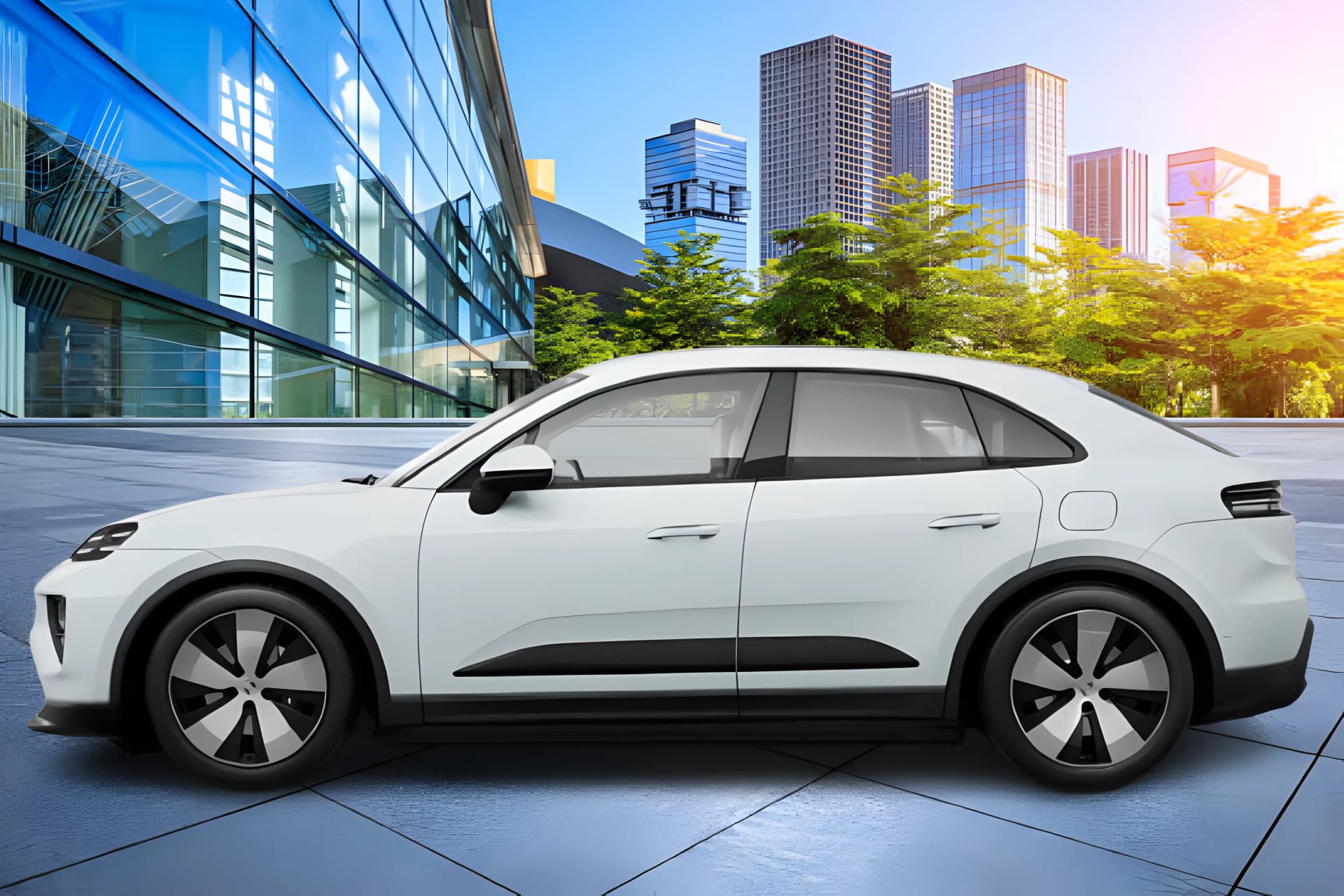 Porsche Macan EV Left Side View