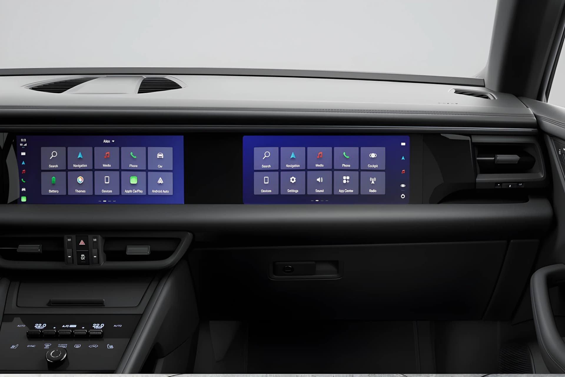 Porsche Macan EV Infotainment System View