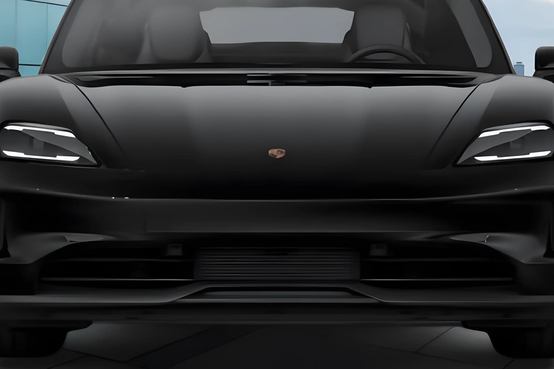 Porsche Taycan EV Front Grille View