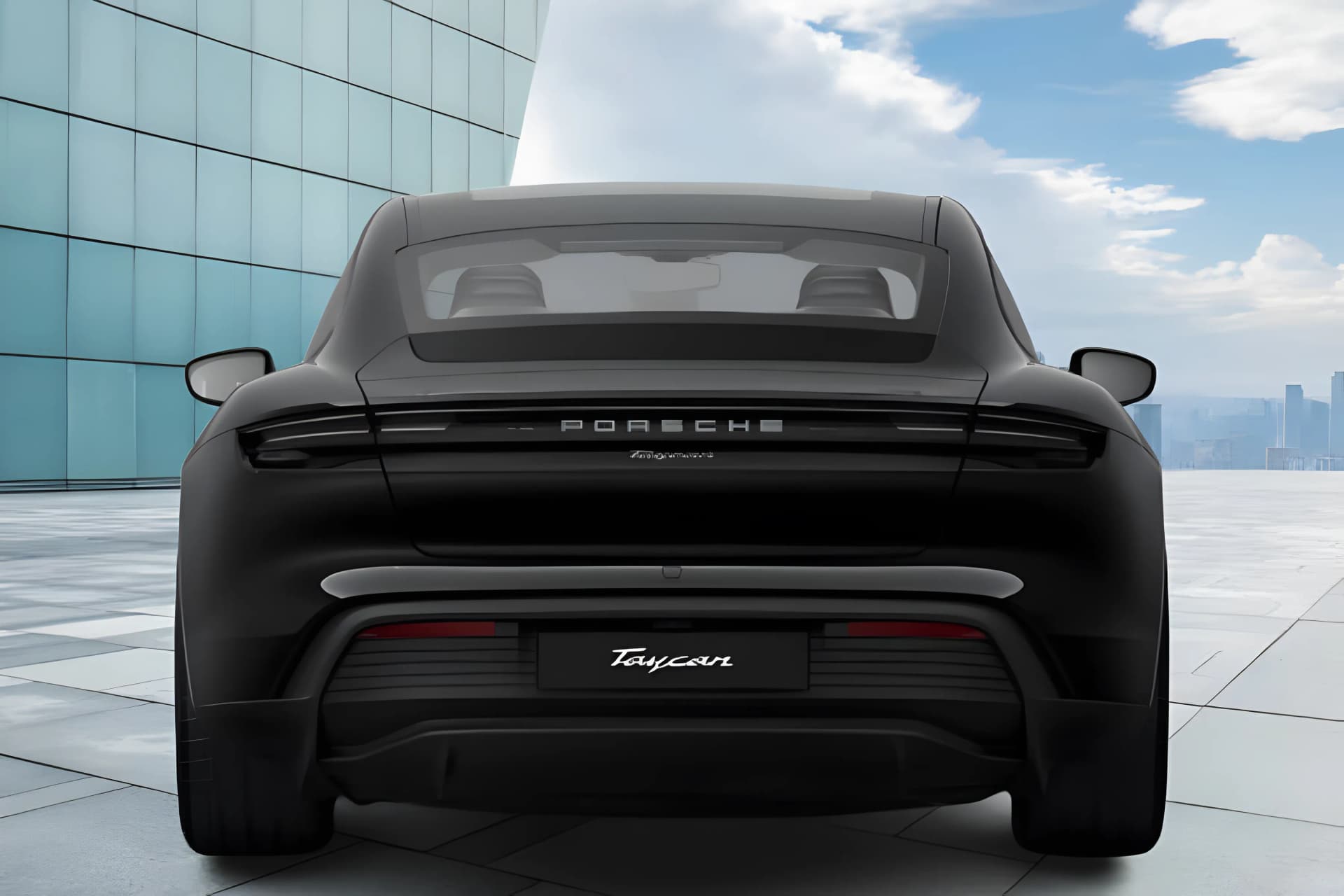 Porsche Taycan EV Rear View
