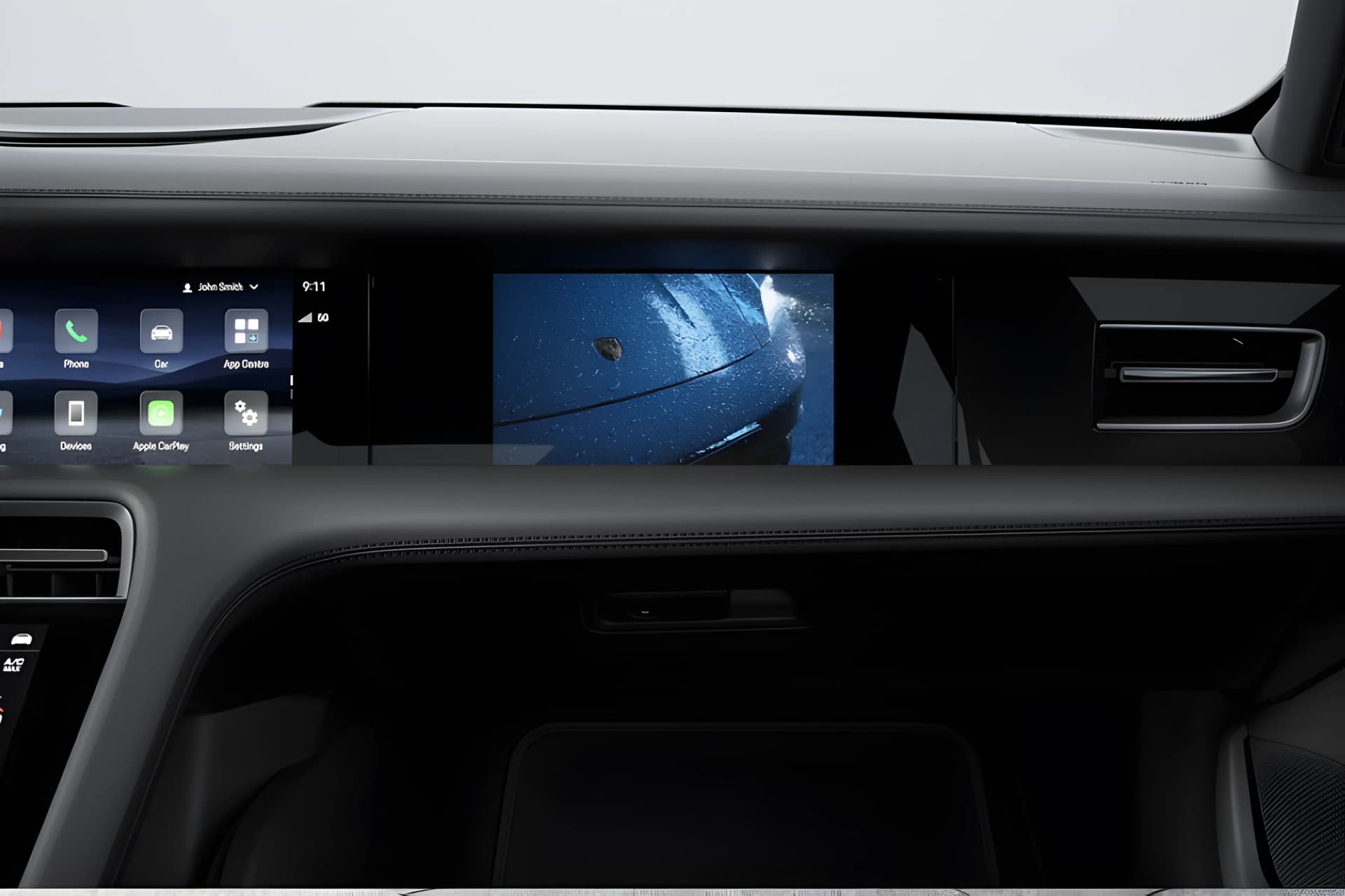 Porsche Taycan EV Infotainment View