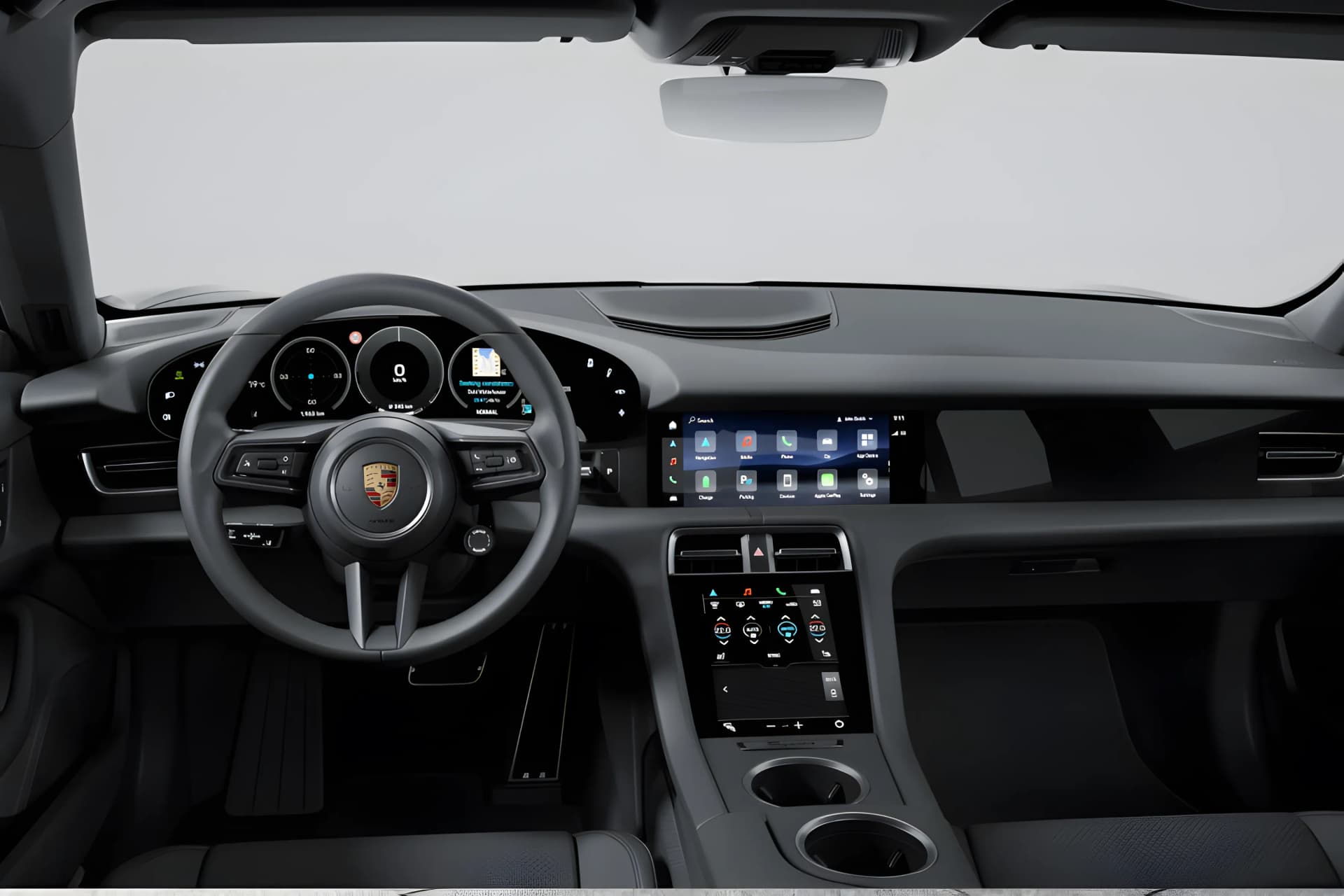 Porsche Taycan EV Dashboard View