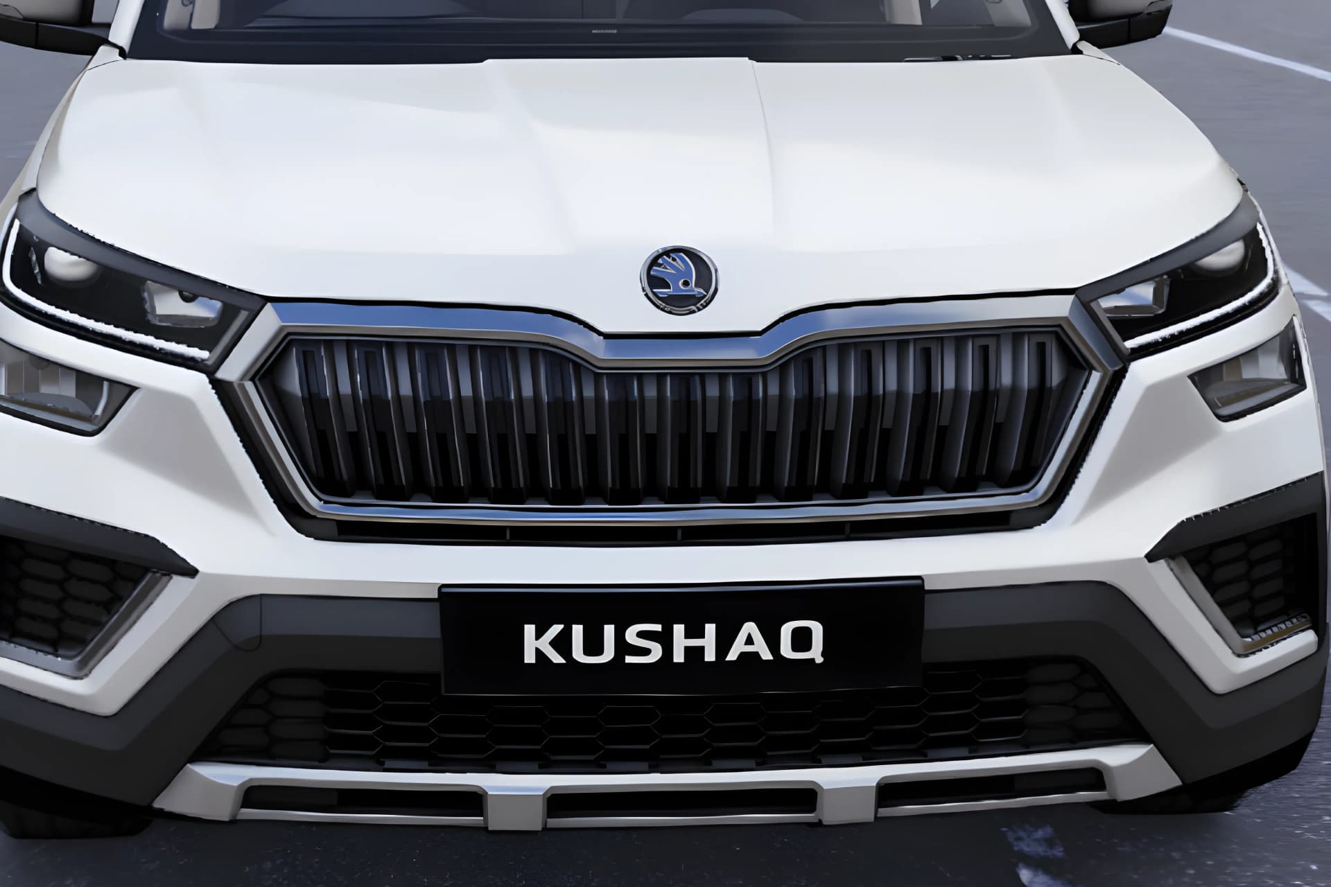 Skoda Kushaq Front Grille View