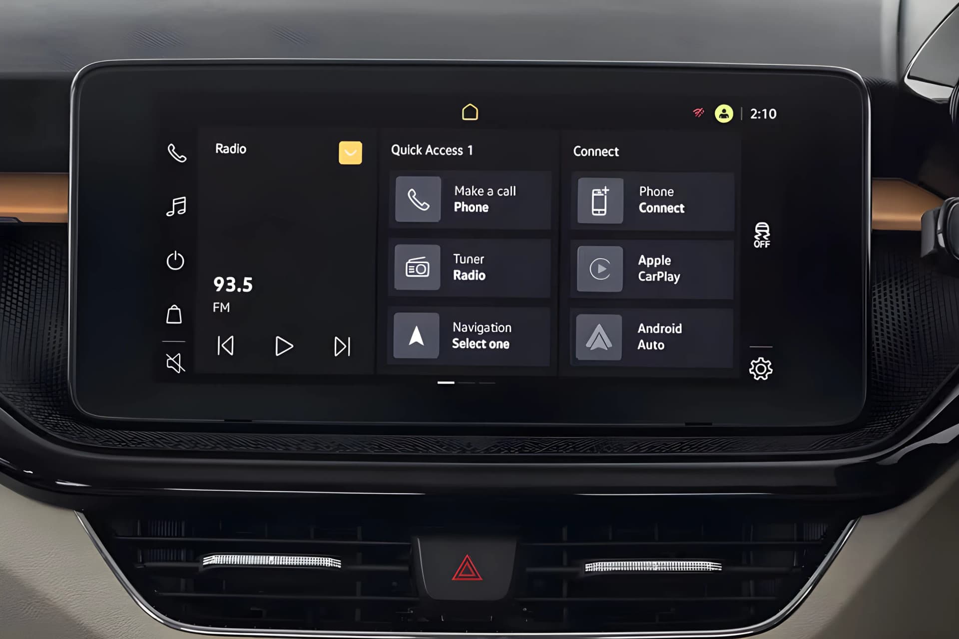 Skoda Slavia Infotainment System View