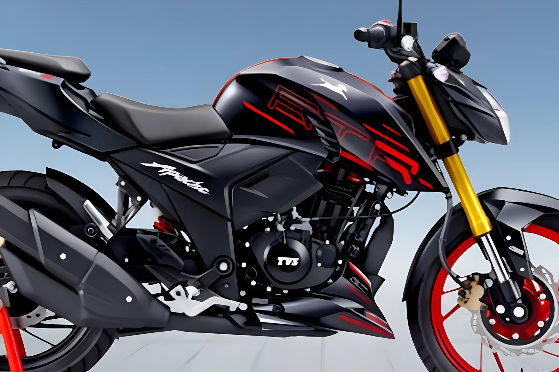TVS Apache RTR 200 4V Front Suspension View