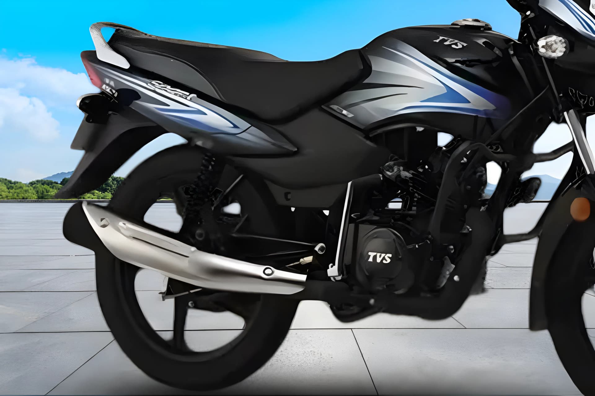 TVS Sport Silencer View