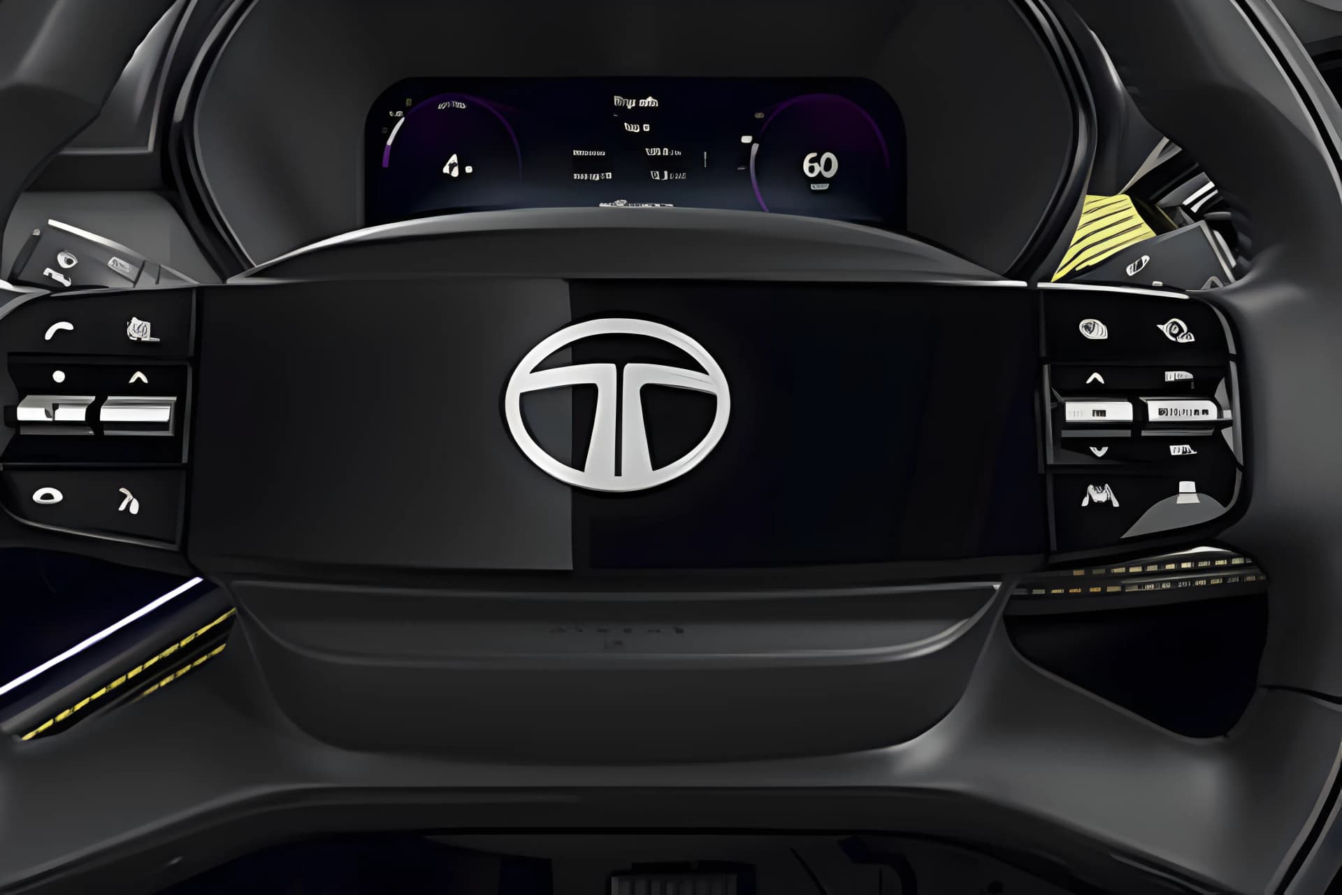 Tata Harrier Steering Wheel Control Button View