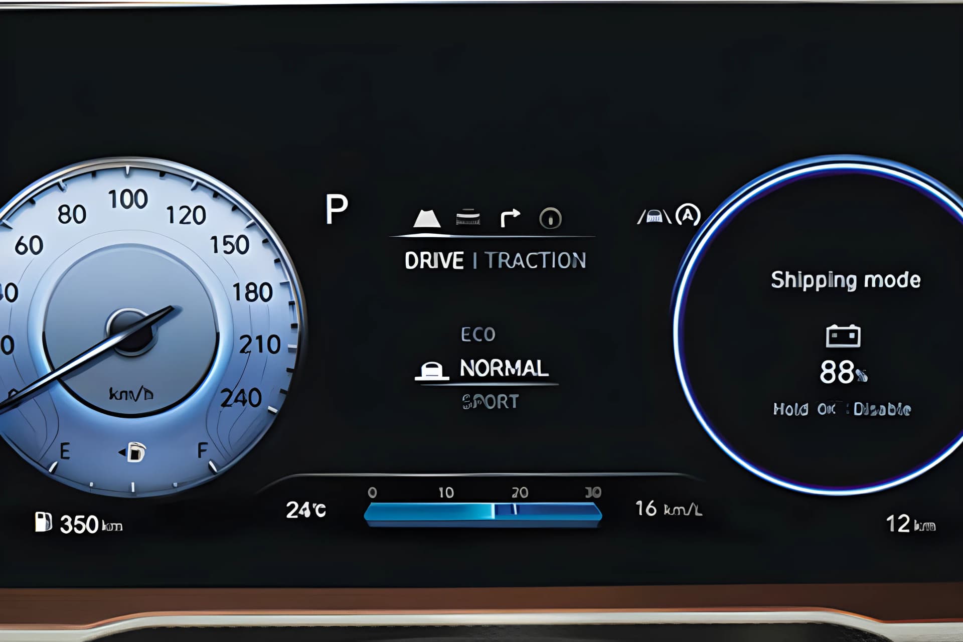 Tata Harrier EV Tachometer View