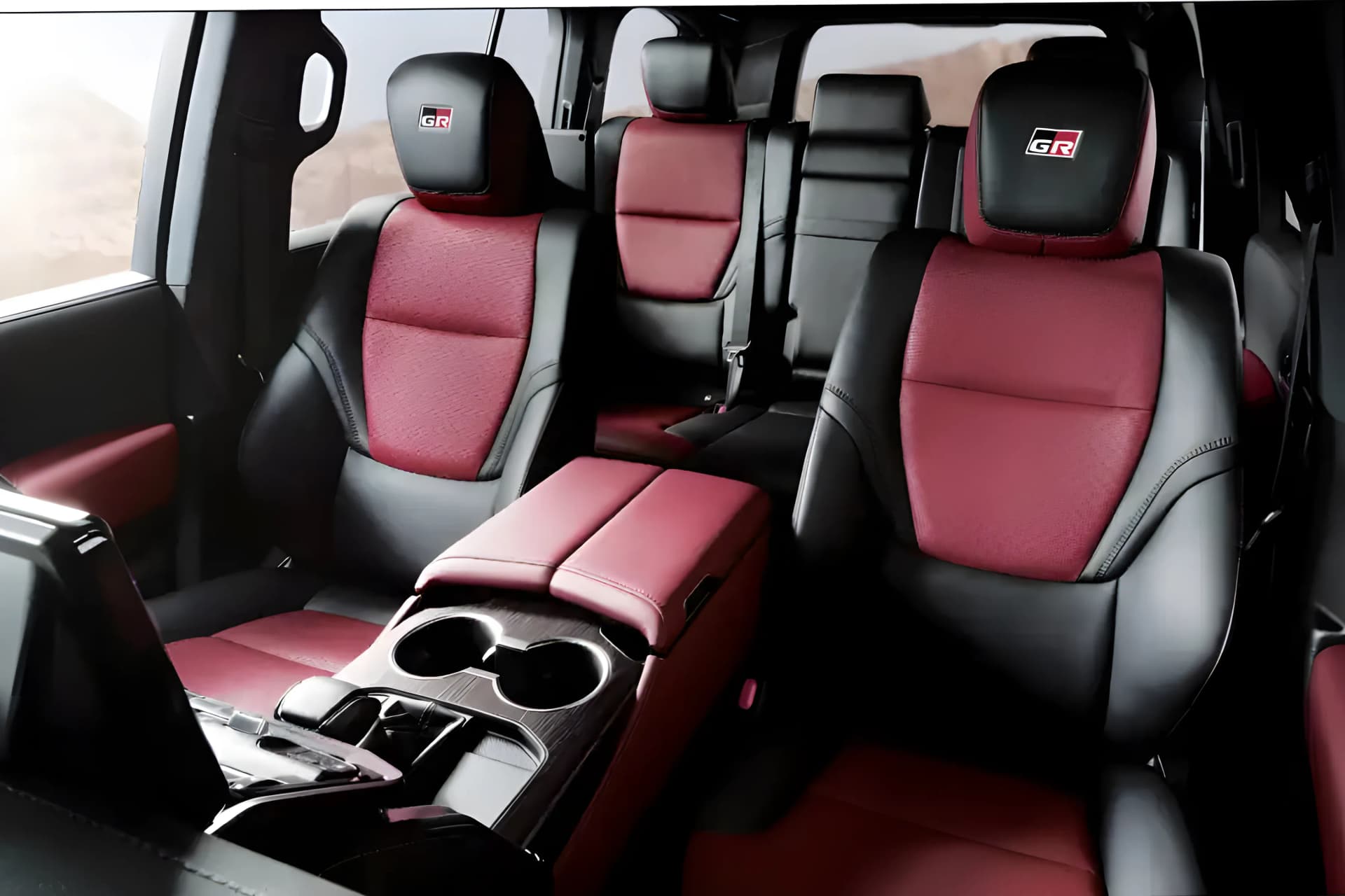 Toyota Land Cruiser 300 Armrest And Cup Holder View