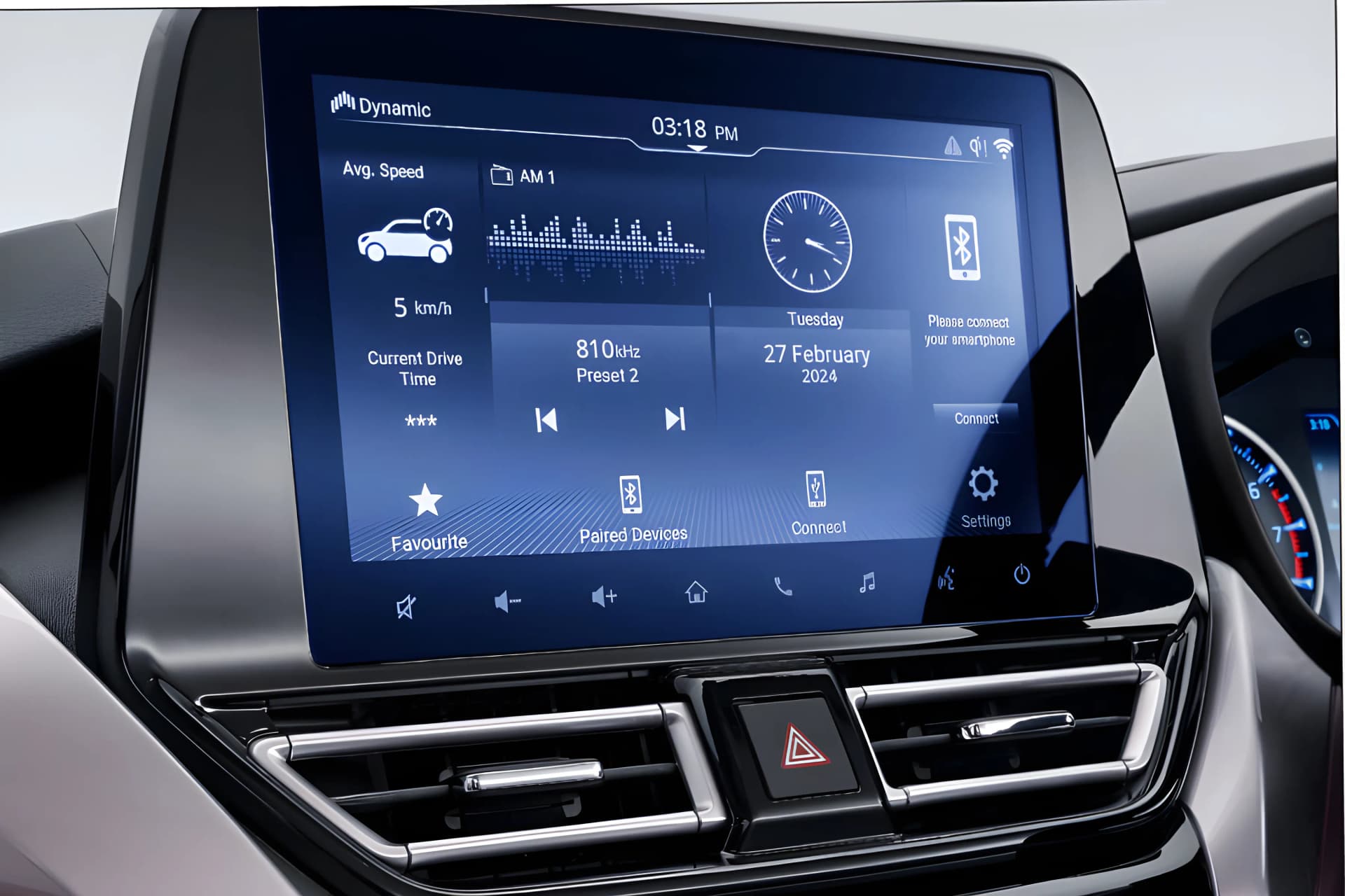 Toyota Urban Cruiser Taisor Infontainment System View