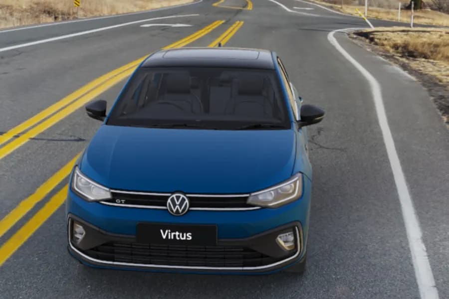 Volkswagen Virtus Chrome Front Bumper View