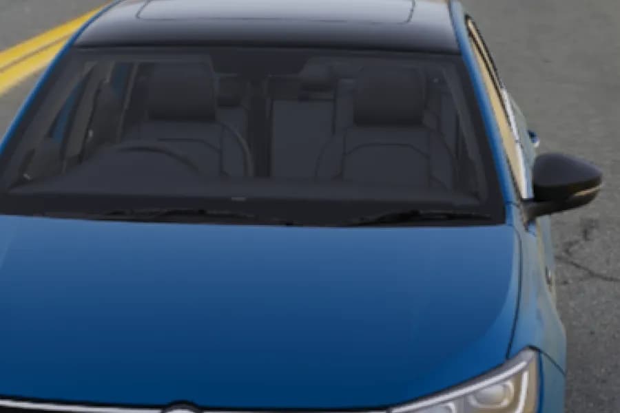 Volkswagen Virtus Chrome Front Windshield View