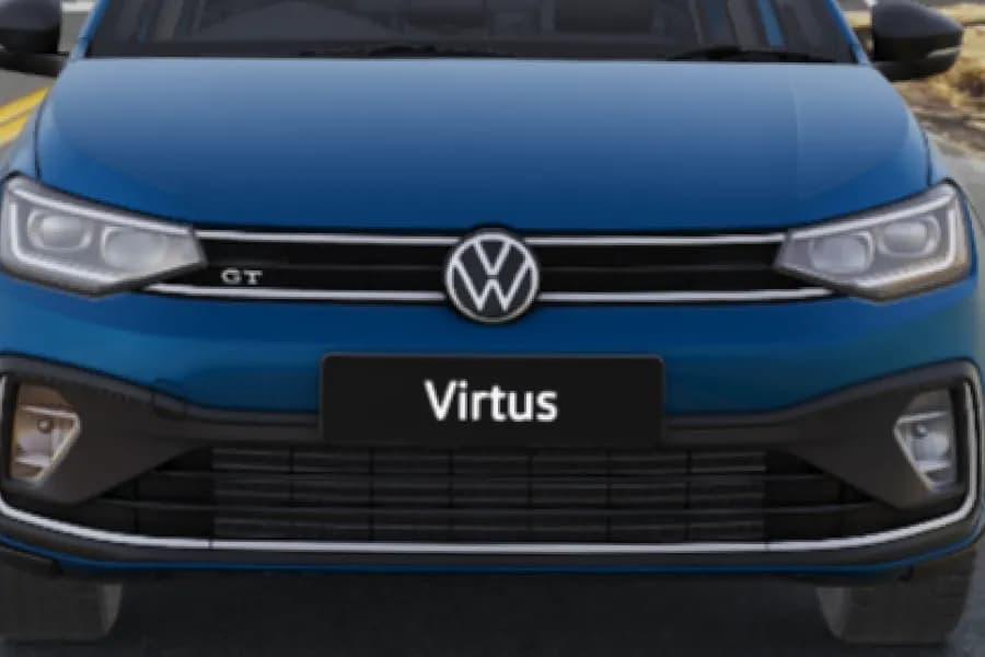 Volkswagen Virtus Chrome Front Grille View