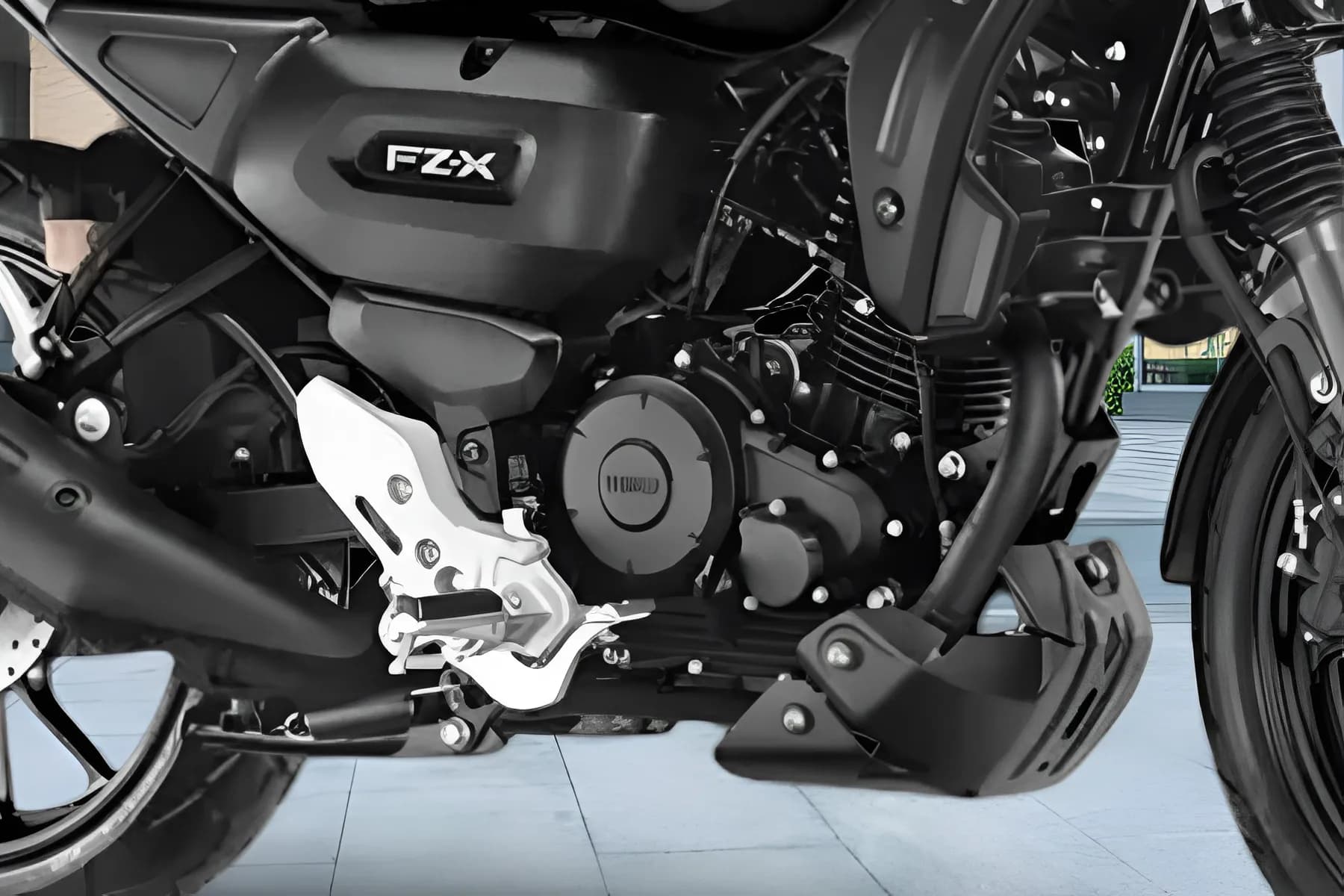 Yamaha FZ X Hybrid Engine View