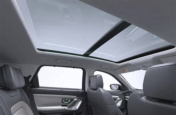 Voice Assisted Panoramic Sunroof with Mood Lighting