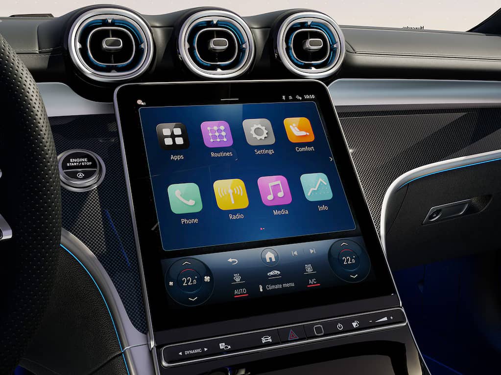 11.9-inch central display